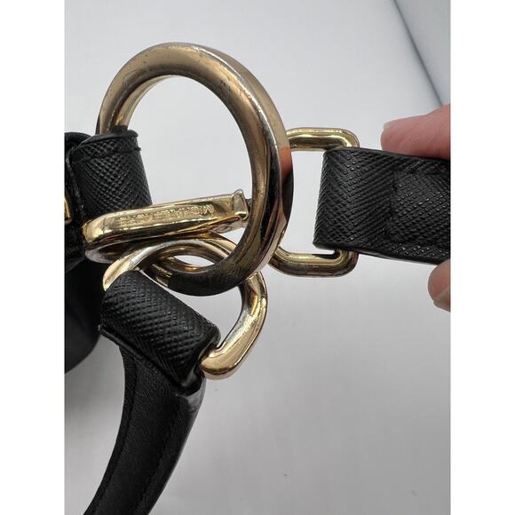 Michael Kors Black Nylon Purse Bag Tote Crossbody or Shoulder Gold Hardware - Picture 13 of 13